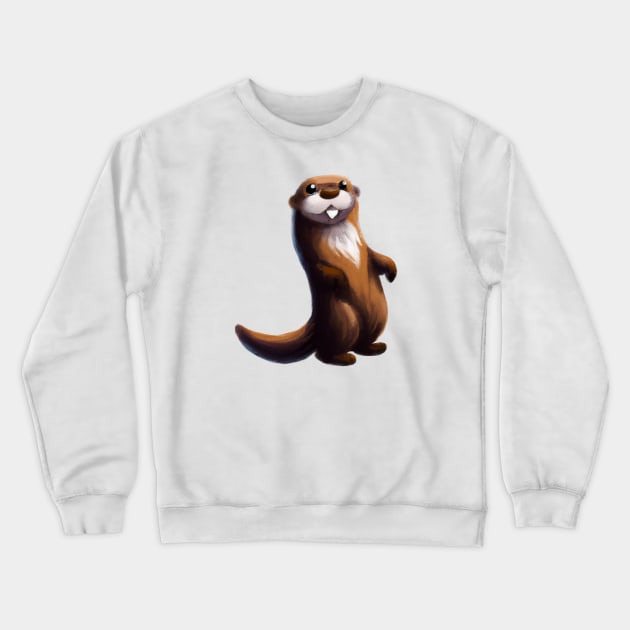 Cute Otter Drawing Crewneck Sweatshirt by Play Zoo